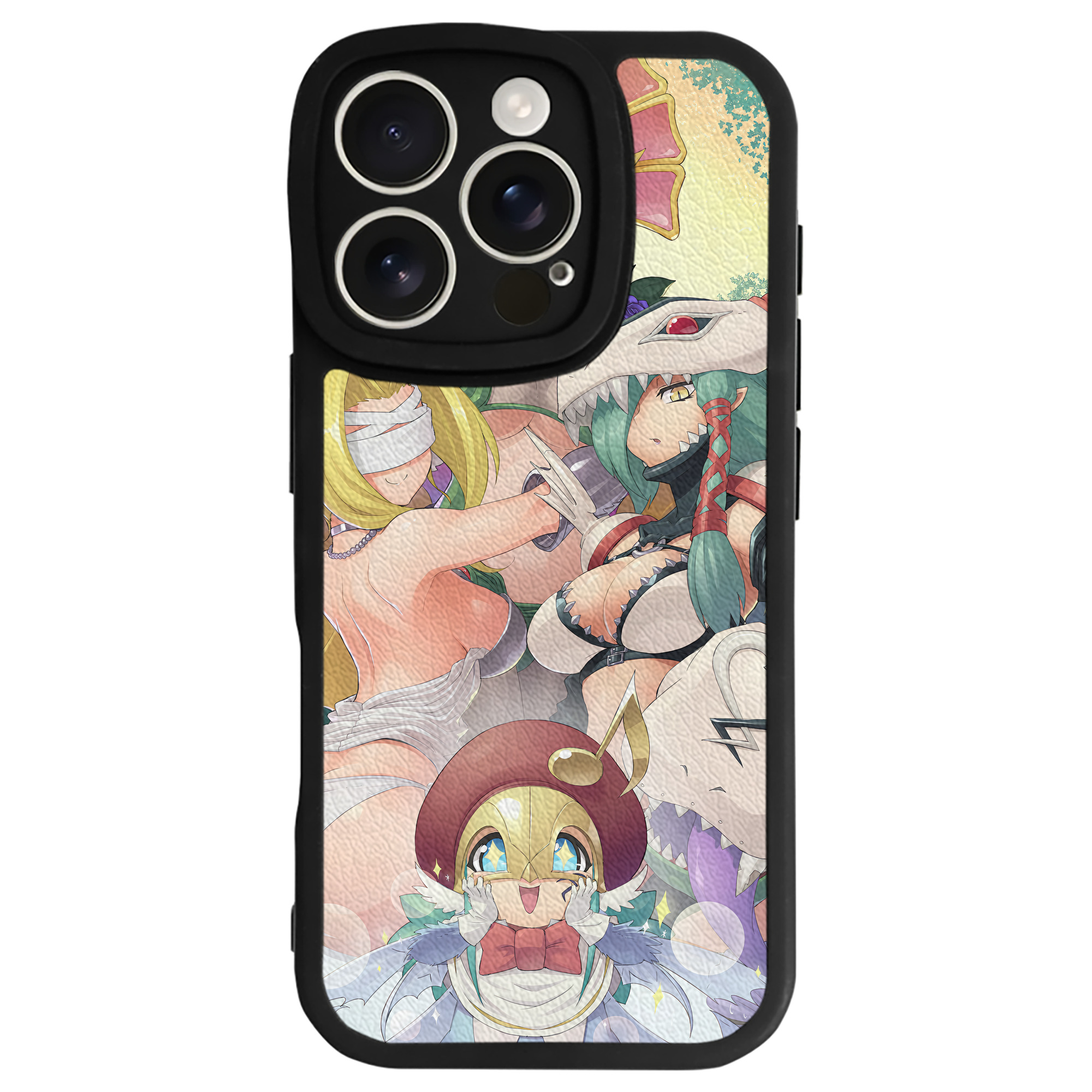 （画像用） Digimon デジタルモンスター/デジモン 【iPhone 16シリーズ対応】シリコンスマホケース（レザー調） 材質：シリコン